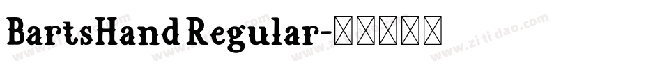 BartsHand Regular字体转换